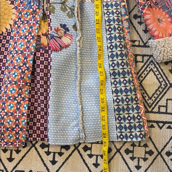 Johnny Was Multicolor Floral Patchwork Teddy Jacket - Picture 13 of 13